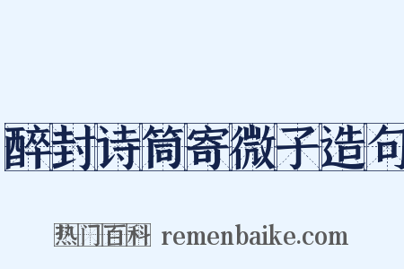 醉封诗筒寄微子造句是什么意思的图片